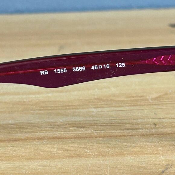 RayBan RB 1555 3666 Eyeglasses Violet On Fuxia Fluo Acetate Frame Only 46-16 125 - Picture 5 of 7